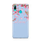 Personalised Blue Pink Blossom Huawei P Smart 2019 Case