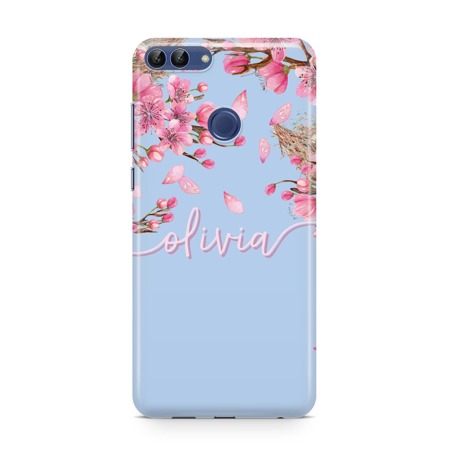 Personalised Blue Pink Blossom Huawei P Smart Case