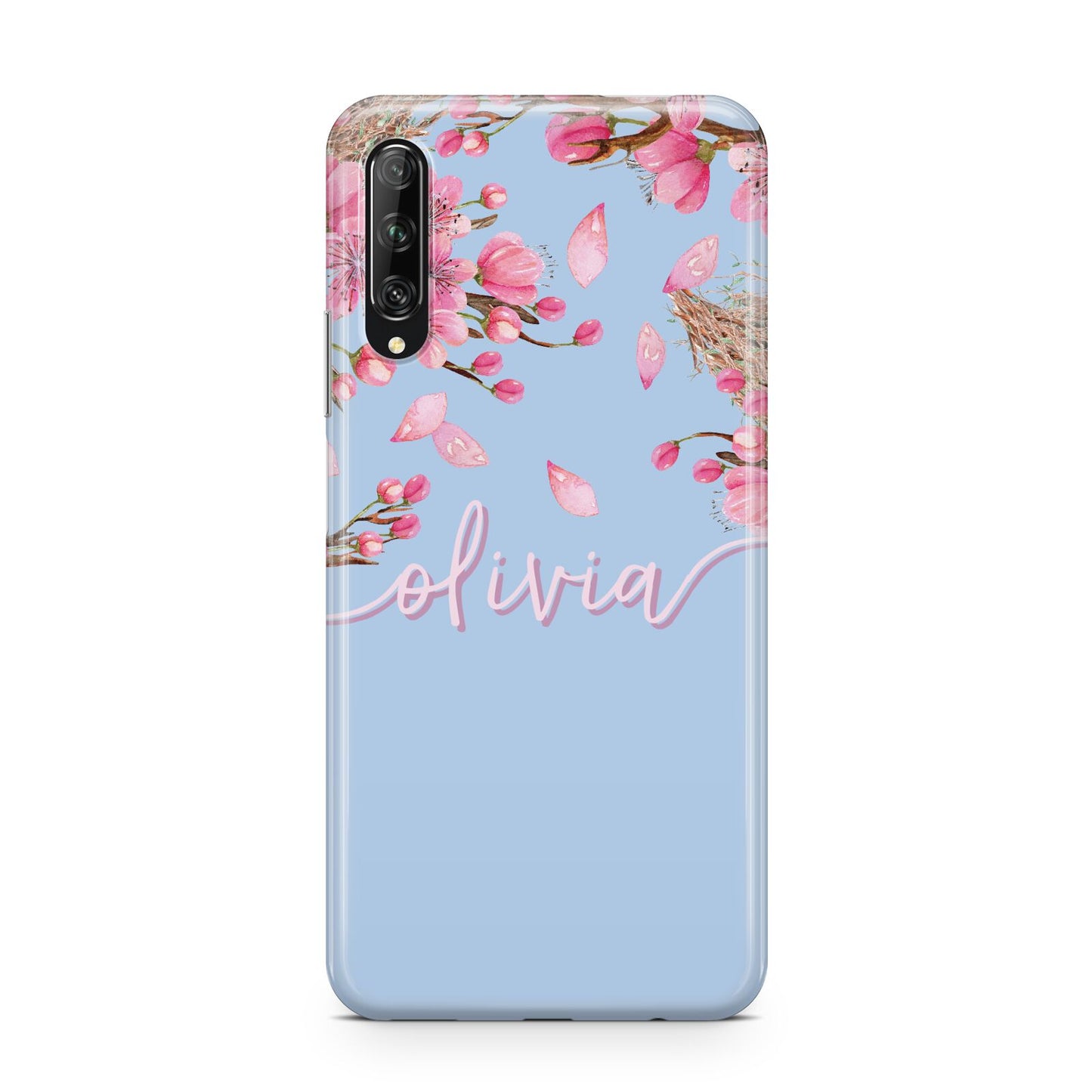 Personalised Blue Pink Blossom Huawei P Smart Pro 2019