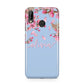 Personalised Blue Pink Blossom Huawei P20 Lite Phone Case