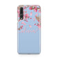 Personalised Blue Pink Blossom Huawei P20 Pro Phone Case