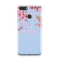 Personalised Blue Pink Blossom Huawei Y9 2018