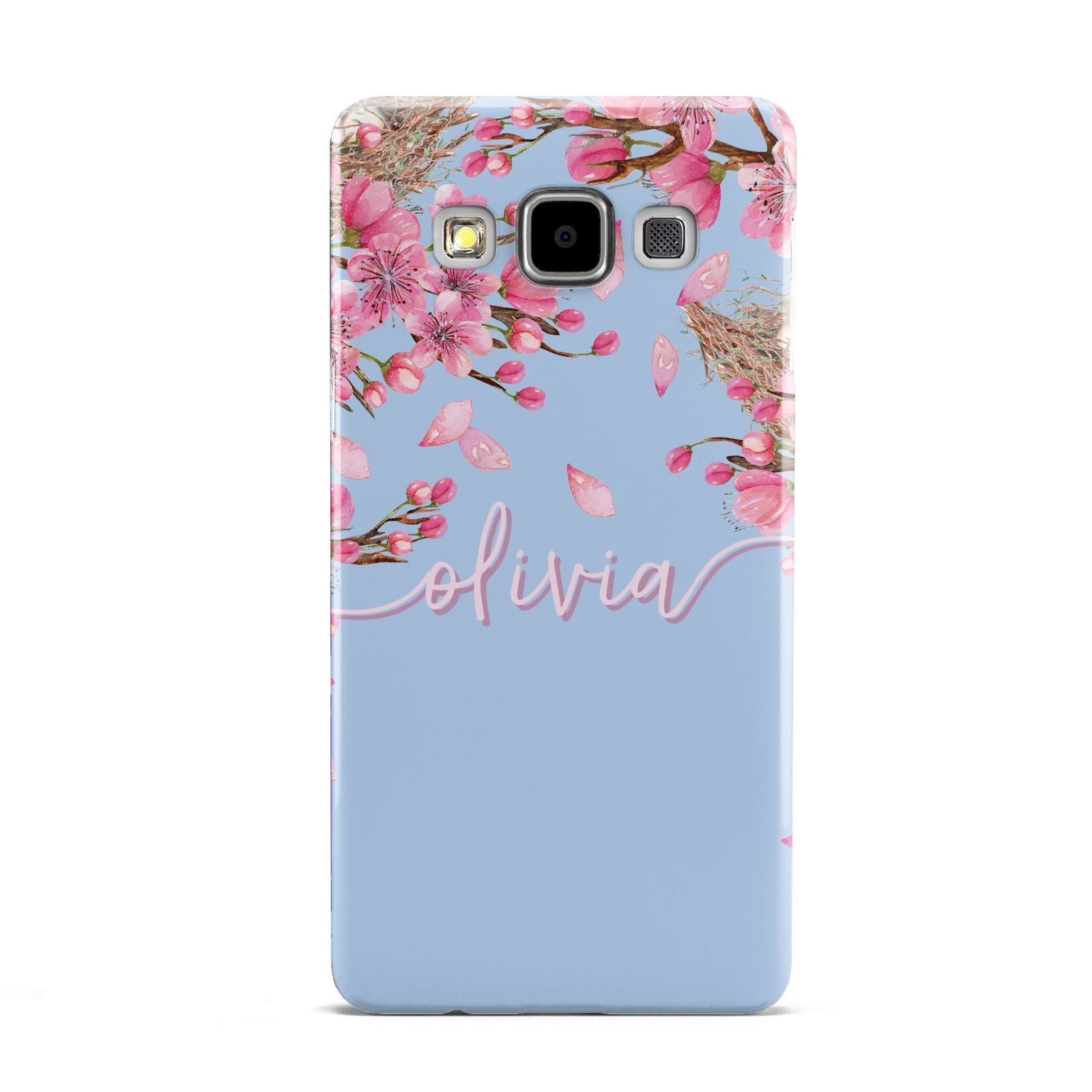 Personalised Blue Pink Blossom Samsung Galaxy A5 Case