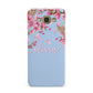 Personalised Blue Pink Blossom Samsung Galaxy A8 Case