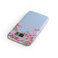 Personalised Blue Pink Blossom Samsung Galaxy Case Front Close Up