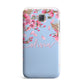 Personalised Blue Pink Blossom Samsung Galaxy J7 Case