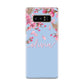 Personalised Blue Pink Blossom Samsung Galaxy S8 Case