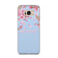 Personalised Blue Pink Blossom Samsung Galaxy S8 Plus Case