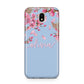 Personalised Blue Pink Blossom Samsung J5 2017 Case