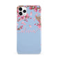 Personalised Blue Pink Blossom iPhone 11 Pro Max 3D Snap Case