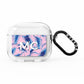 Personalised Blue Pink Palm Leaf AirPods Clear Case 3rd Gen