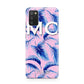 Personalised Blue Pink Palm Leaf Samsung A02s Case