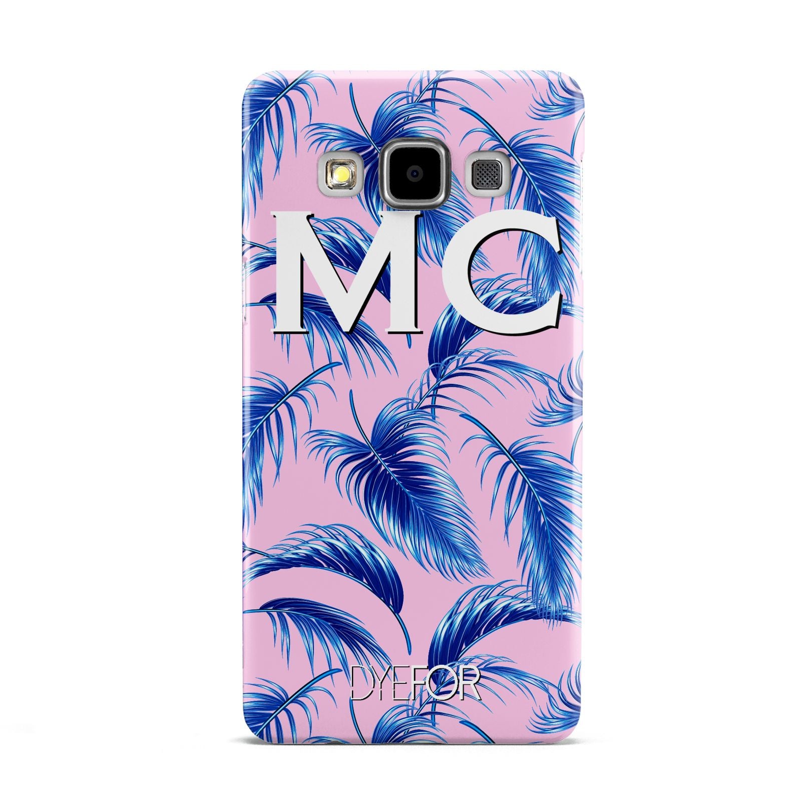 Personalised Blue Pink Palm Leaf Samsung Galaxy A5 Case