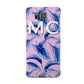 Personalised Blue Pink Palm Leaf Samsung Galaxy Alpha Case