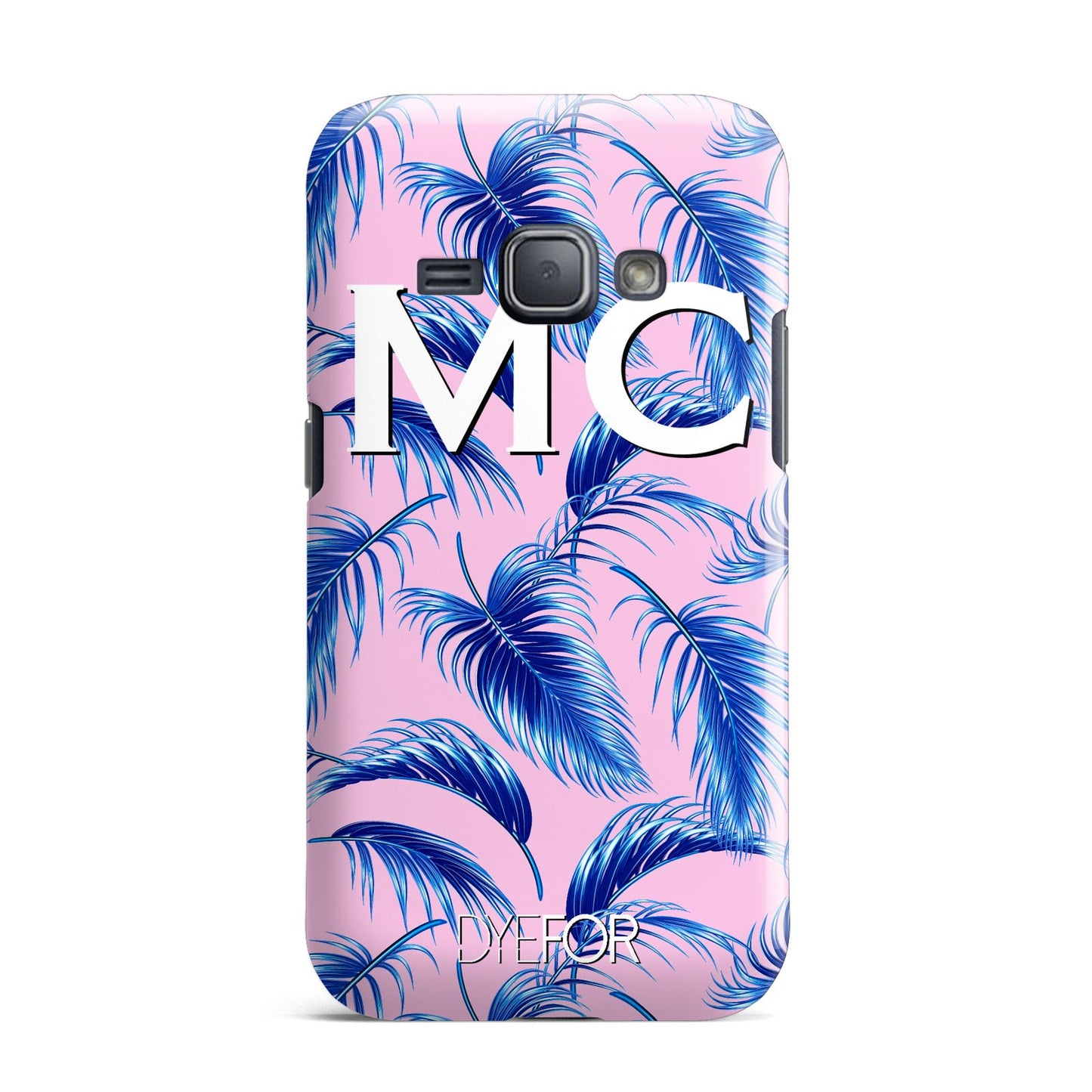 Personalised Blue Pink Palm Leaf Samsung Galaxy J1 2016 Case
