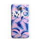 Personalised Blue Pink Palm Leaf Samsung Galaxy J7 Case