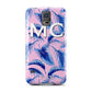Personalised Blue Pink Palm Leaf Samsung Galaxy S5 Case