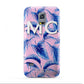 Personalised Blue Pink Palm Leaf Samsung Galaxy S5 Mini Case