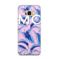 Personalised Blue Pink Palm Leaf Samsung Galaxy S8 Plus Case