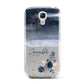 Personalised Blue Pink Watercolour Samsung Galaxy S4 Mini Case