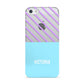 Personalised Blue Purple Stripes Apple iPhone 5 Case