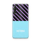 Personalised Blue Purple Stripes Huawei P Smart Pro 2019