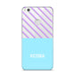 Personalised Blue Purple Stripes Huawei P8 Lite Case