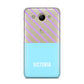 Personalised Blue Purple Stripes Huawei Y3 2017