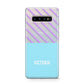 Personalised Blue Purple Stripes Protective Samsung Galaxy Case
