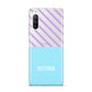 Personalised Blue Purple Stripes Sony Xperia 10 III Case
