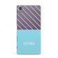 Personalised Blue Purple Stripes Sony Xperia Case