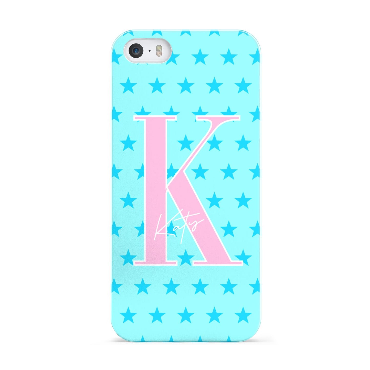 Personalised Blue Stars Apple iPhone 5 Case