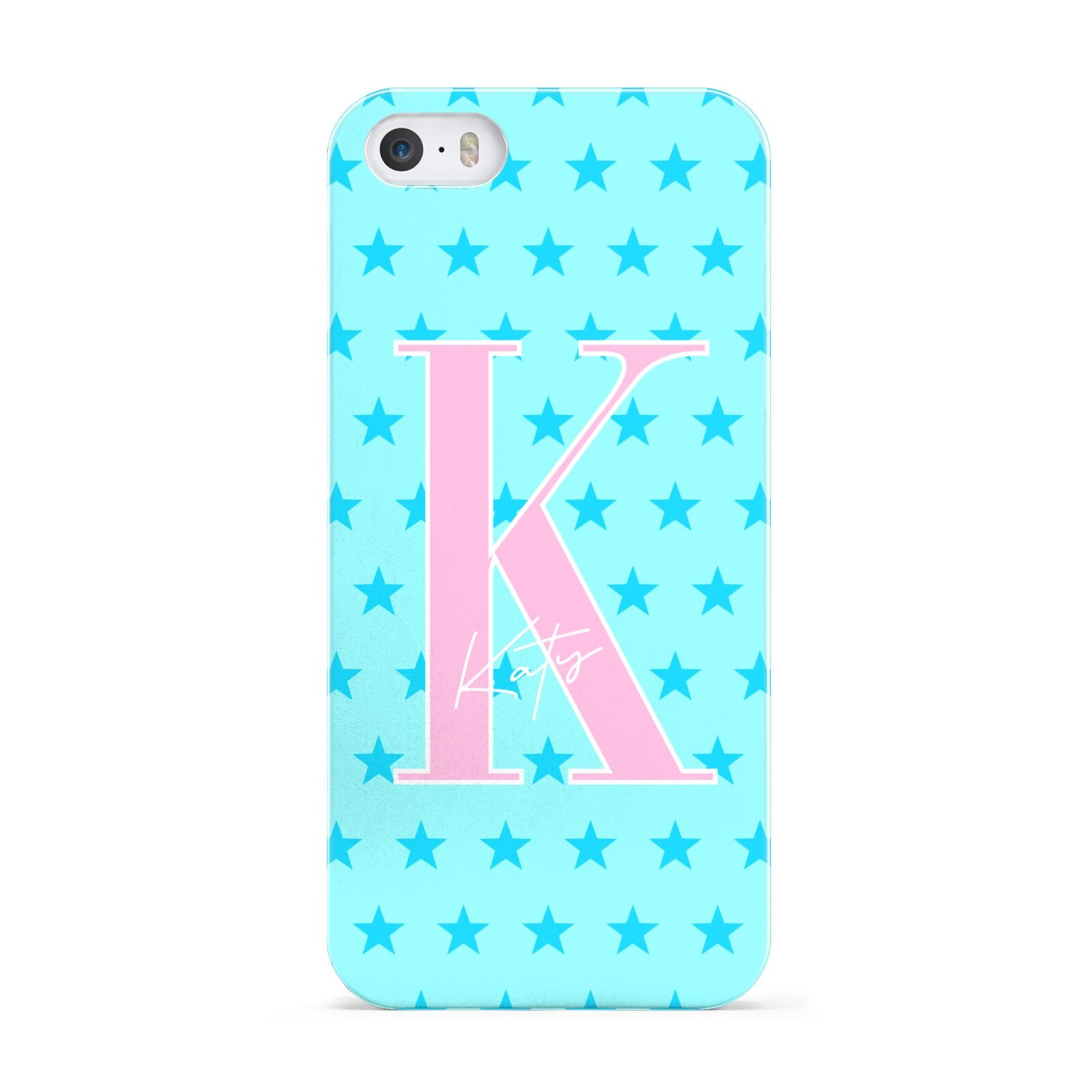 Personalised Blue Stars Apple iPhone 5 Case