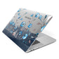 Personalised Blue Watercolour Flowers Apple MacBook Case Side View