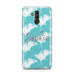 Personalised Blue White Tropical Foliage Huawei Mate 20 Lite
