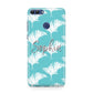 Personalised Blue White Tropical Foliage Huawei P Smart Case