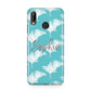 Personalised Blue White Tropical Foliage Huawei P20 Lite Phone Case