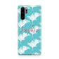 Personalised Blue White Tropical Foliage Huawei P30 Pro Phone Case