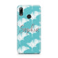 Personalised Blue White Tropical Foliage Huawei Y7 2019