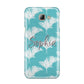 Personalised Blue White Tropical Foliage Samsung Galaxy A8 2016 Case