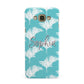 Personalised Blue White Tropical Foliage Samsung Galaxy A8 Case