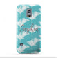 Personalised Blue White Tropical Foliage Samsung Galaxy S5 Mini Case