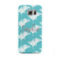 Personalised Blue White Tropical Foliage Samsung Galaxy S6 Case