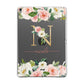 Personalised Blush Floral Monogram Apple iPad Grey Case
