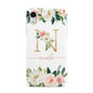 Personalised Blush Floral Monogram Apple iPhone XR White 3D Tough Case