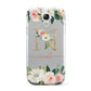 Personalised Blush Floral Monogram Samsung Galaxy S4 Mini Case