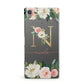 Personalised Blush Floral Monogram Sony Xperia Case