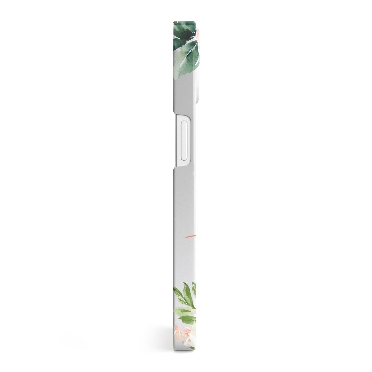 Personalised Blush Floral Monogram iPhone 13 Side Image 3D Snap Case