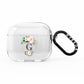 Personalised Blush Floral Wreath AirPods Clear Case 3rd Gen