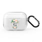 Personalised Blush Floral Wreath AirPods Pro Clear Case